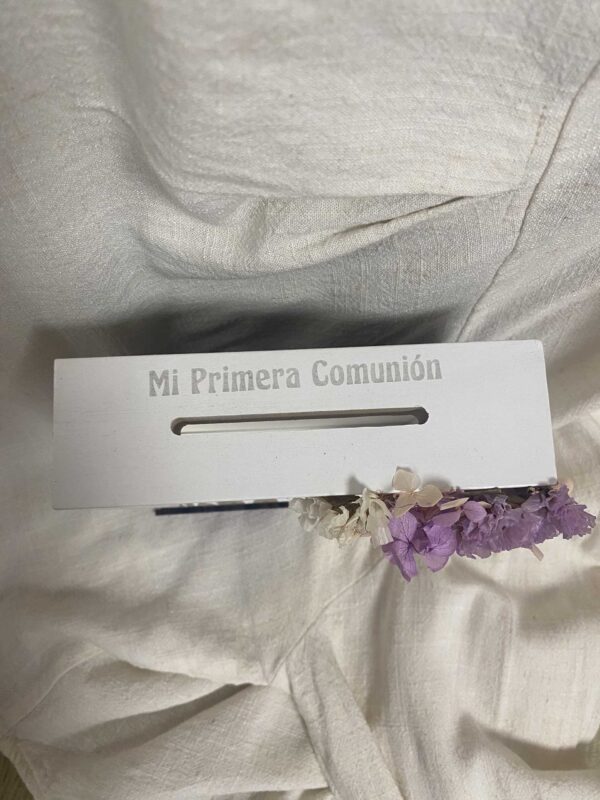 Hucha personalizada con flores preservadas - Imagen 2
