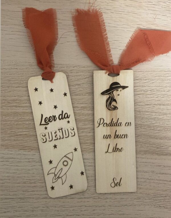 Marcapáginas de Madera Personalizado